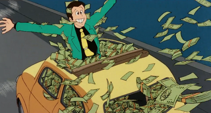 No, I’m not as crazy as Lupin looks chucking fake bills out of his Fiat, I promise!